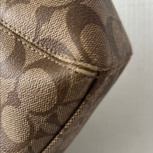 Coach Brown Signature Tote Bag - Picture 6 of 14